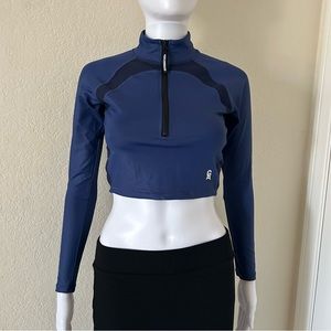 𝅺Good American Navy The Power Crop long sleeve Top- size 2